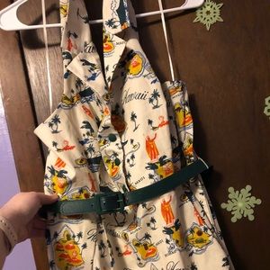 ModCloth 1X Hawaii themed halter dress NWT